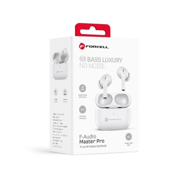 Bezdrôtové slúchadlá do uší Forcell F-Audio TWS Master Pro, biele