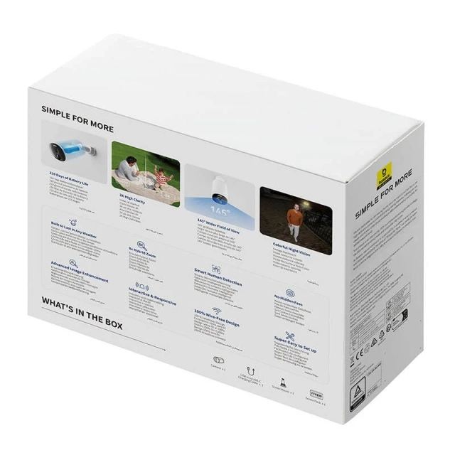 Вулична камера Baseus B1 2k (біла)