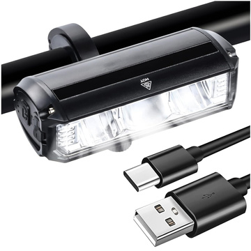 Bicycle light front halogen LED light bicycle lighting for the front bike handlebar Mocna 900lm Alogy 610 black