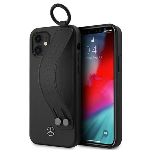 Etui ochronne Mercedes MEHCP12SLSSBK do Apple iPhone 12 Mini 5,4" czarny/black hardcase Strap Line