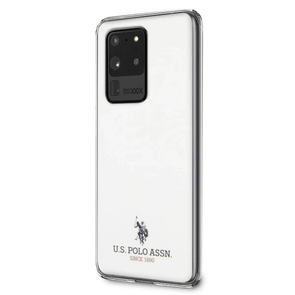 US Polo Shiny phone case for Samsung Galaxy S20 Ultra white/white
