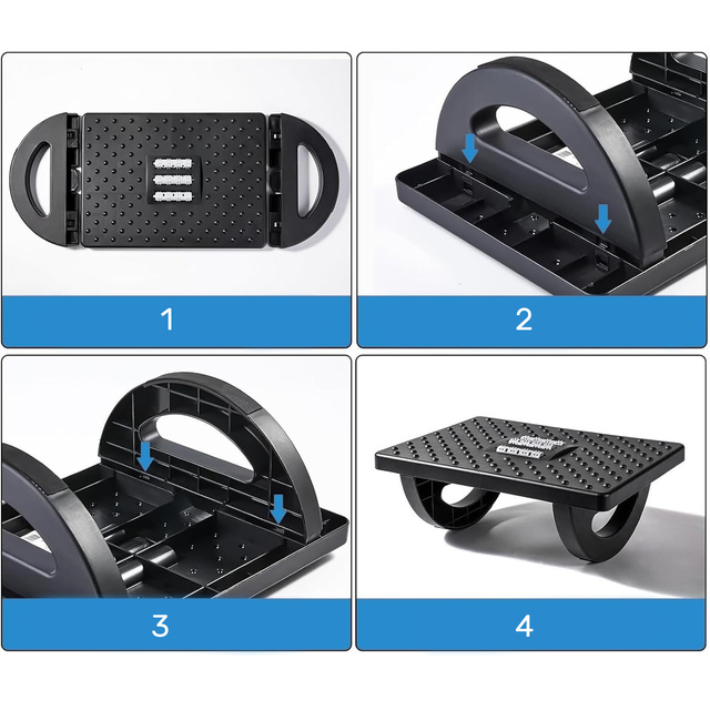 Office footrest foot rest legs foot massage for office work adjustable angle adjustment black