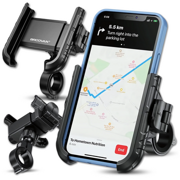 KEWIG M11B držiak na motorku pre telefón s QC 3.0 15W Qi nabíjačkou čierny