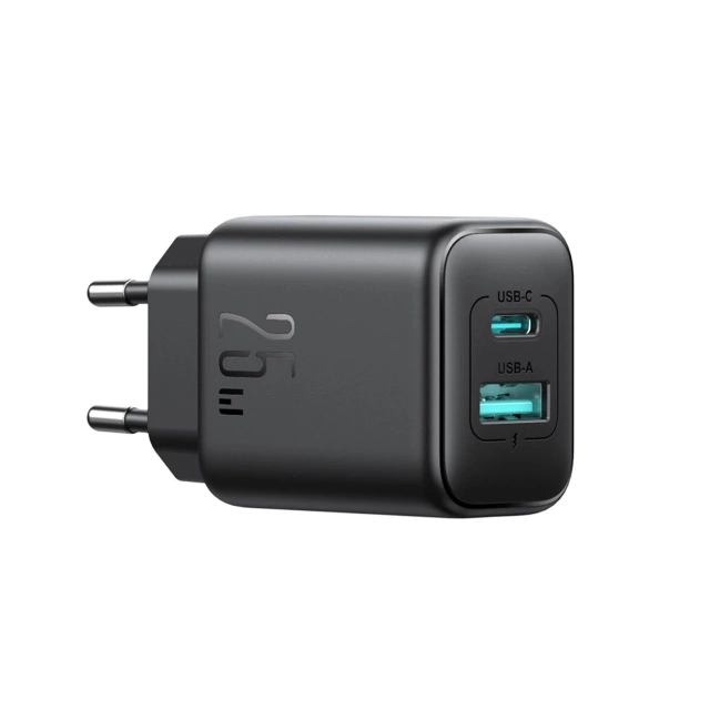 Síťová nabíječka Joyroom USB-C / USB-A 25W SFC / PPS / PD - Černá