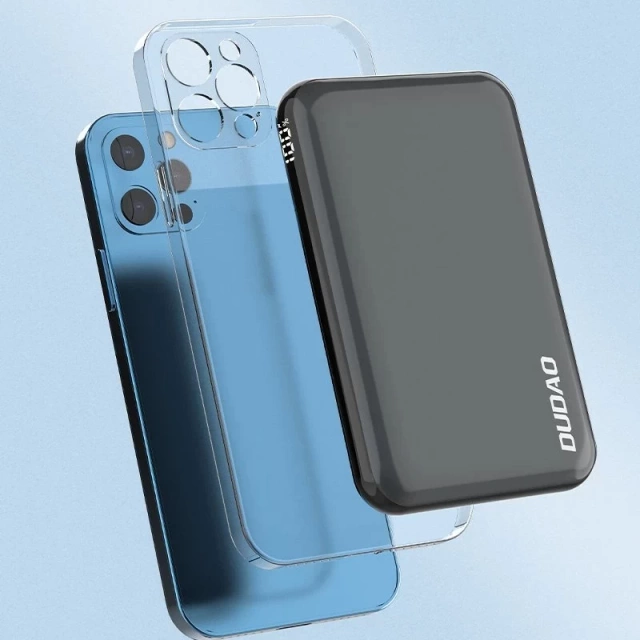 Dudao TGK1 powerbank with wireless charger 15W 10000mAh black (TGK1-black)