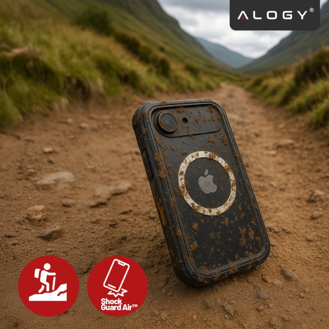 Alogy HydroArmor™ IP68 Case for Apple iPhone 17 Air 6.6", 360° Armored Case with Clear Back, MagSafe Compatible, Black