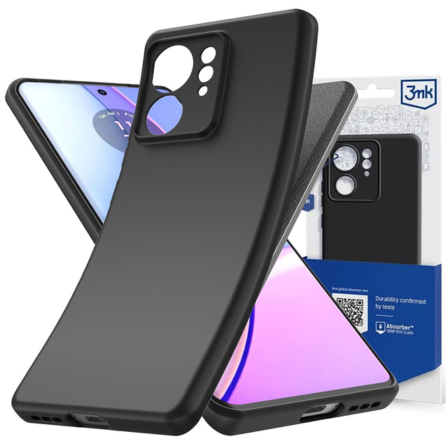 Kryt pre Motorola Edge 40 3mk Matt Kryt krytu krytu Matný čierny chrbát