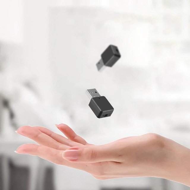 Alogy 2in1 AUX Bluetooth 5.1 Receiver Adapter - Wireless Signal Double-sided USB-A Black