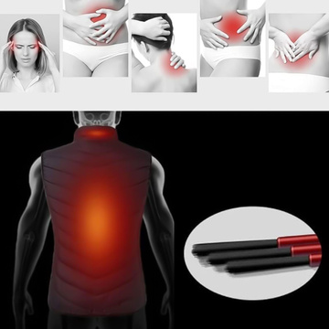 Vyhřívaná vesta Dámská Pánská bunda bez rukávů USB prošívaná vyhřívaná elektrická zimní unisex velikost XL černá