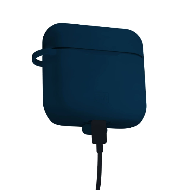 Etui 3mk Silikon-AirPods-Hülle, Marineblau, für Apple AirPods 3. Generation.