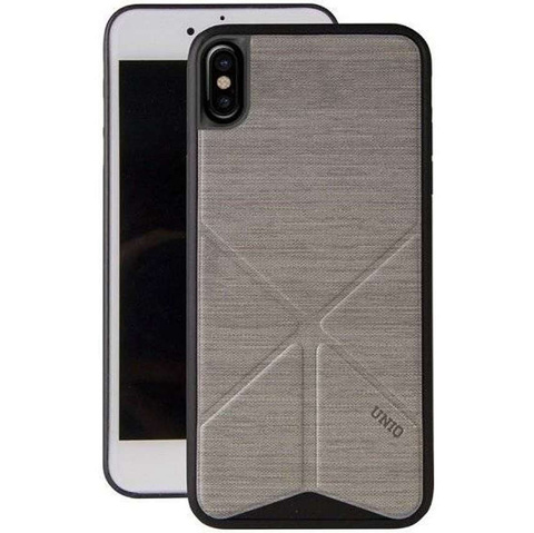 UNIQ puzdro Transforma Ligne iPhone X / C šedá / popolavo šedá