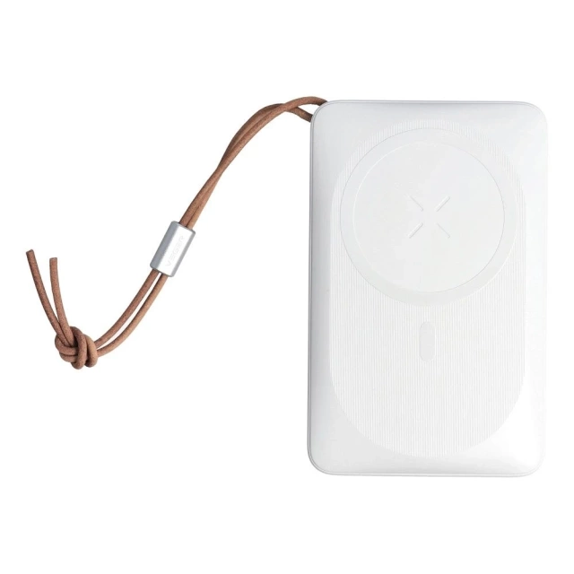 Powerbank Externá batéria VEGER MagOn s Qi nabíjaním pre MagSafe 15W - 10 000mAh PD 22,5W biela (VP1151 / W1151)