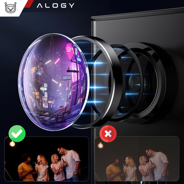 Alogy Lens Protector PRO Schutzhülle Glas für Samsung Galaxy S24 Ultra Kameraabdeckung Objektiv Kameralinsen