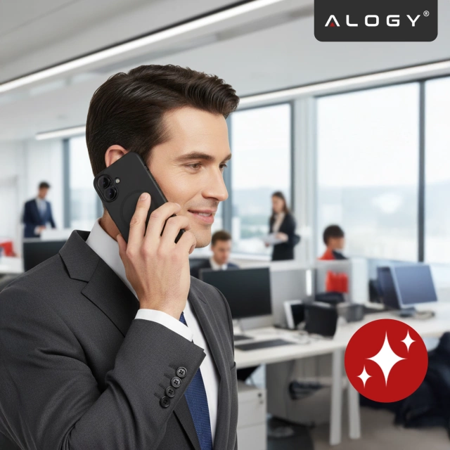 Kryt pre Apple iPhone 16 Pro Max Alogy MagSafe Hybrid Matte Case Matný kryt s ochranou šošovky čierny