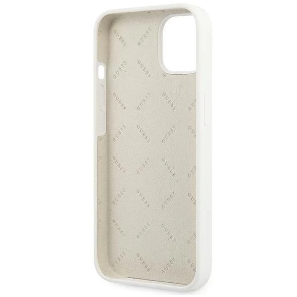 Guess GUHCP13SLS4GGWH iPhone 13 mini 5,4" bílé/bílé pevné pouzdro silikonové 4G logo