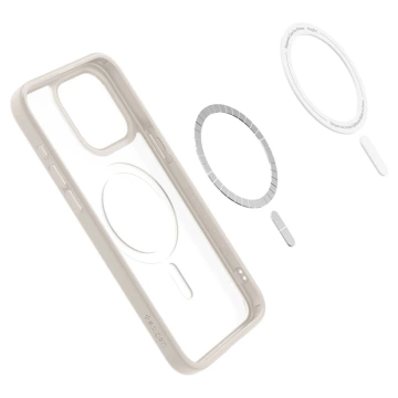 Spigen Ultra Hybrid Mag Mag Safe Case pre Apple iPhone 15 Pro Frost Natural Titanium