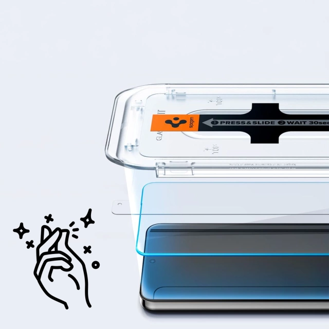 Tvrdené sklo Spigen Glas.tR „EZ Fit“ 2-balenie pre Samsung Galaxy S24 Plus Clear