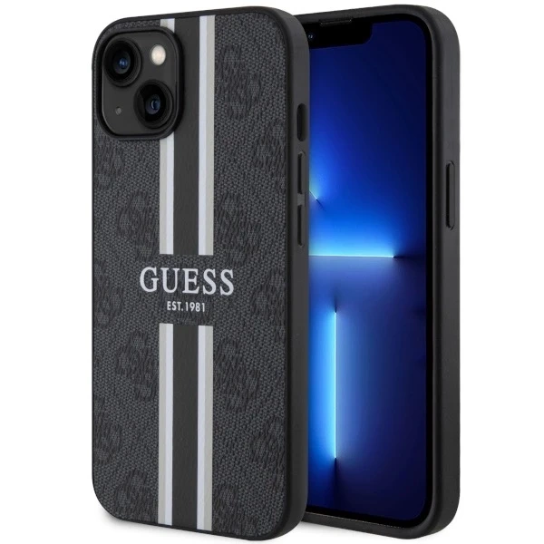 Etui Guess GUHMP14SP4RPSK na iPhone 14 6,1" pevný obal 4G Printed Stripes MagSafe