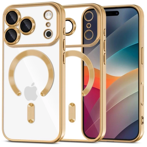 Etui do iPhone 17 Pro Tech-Protect MagFlex MagSafe Przezroczysto-Złote