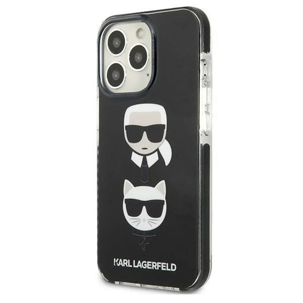 Ochranné puzdro na telefón Karl Lagerfeld KLHCP13LTPE2TK pre Apple iPhone 13 Pro / 13 6,1" pevné puzdro čierne/čierne Karl