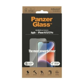 Szkło PanzerGlass Ultra-Wide Fit pro iPhone 14 / 13 Pro / 13 6,1" Ochrana obrazovky Antibakteriální Easy Aligner Včetně 2783