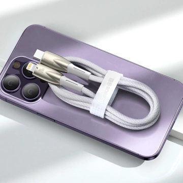 Rýchlonabíjací kábel Baseus Glimmer Series USB-C 480 Mb/s PD 100 W 2 m čierny