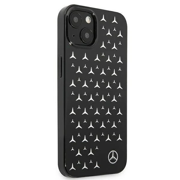 Ochranné puzdro Mercedes MEHCP13SESPBK pre Apple iPhone 13 Mini 5,4" čierne/čierne pevné puzdro Silver Stars Pattern
