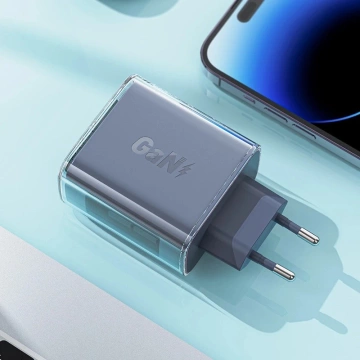Nabíjačka do siete Acefast A45 GaN 65W, 3 USB porty (1x USB, 2x USB-C), fialová