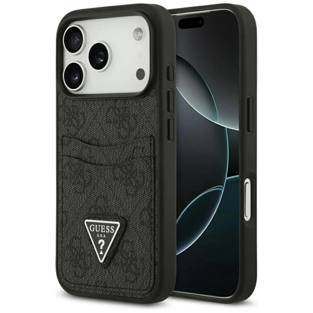 Etui Guess do iPhone 17 Pro 4G Double Card Triangle Black