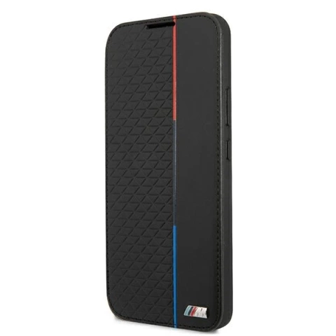 Etui BMW BMBKS22MTRTBK до Galaxy S22 S906 книжкова шафа M Collection Triangles czarny/black