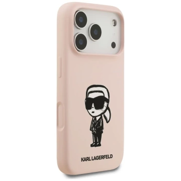 Etui Ochronne do iPhone 17 Pro Karl Lagerfeld Silicone KL Sketch MagSafe Różowy