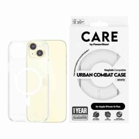 iPhone 15 Plus 6.7" CARE by PanzerGlass Urban Combat Case MagSafe White