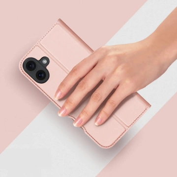 Захисний чохол Dux Ducis Skin Pro рожевого кольору з відкидною кришкою для iPhone 16