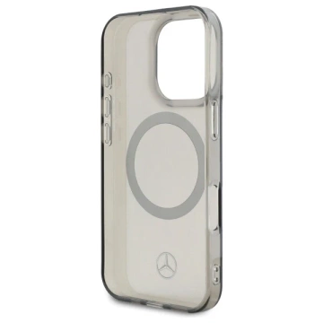 Чохол Mercedes для iPhone 16 Pro Max 6.9" Black Hardcase Silver Ring MagSafe