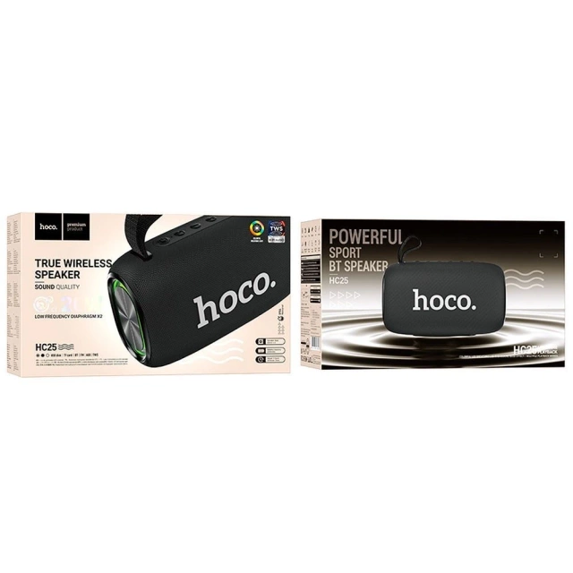 Tragbarer Bluetooth-Lautsprecher 5.2 von Hoco, 2 x 10 W, 4000 mAh, FM/TF/USB/AUX