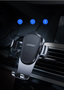 Автотримач UGREEN гравітаційний для вентиляційного отвору сірий (50564)