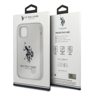 US Polo silikonová kolekce iPhone 12/12 Pro 6,1" pouzdro na telefon bílá/bílá