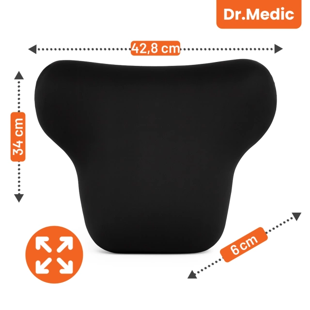 DR.MEDIC ErgoDrive™ Ergonomic Lumbar Support Cushion for Cars, Drivers, Passengers, Office Chairs, Gaming Chairs, and Seats