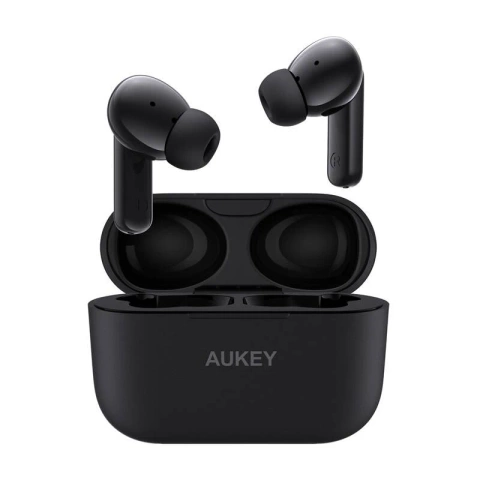 Бездротові навушники Aukey EP-M1NC TWS чорного кольору – Bluetooth 5.1, ANC, 24 години
