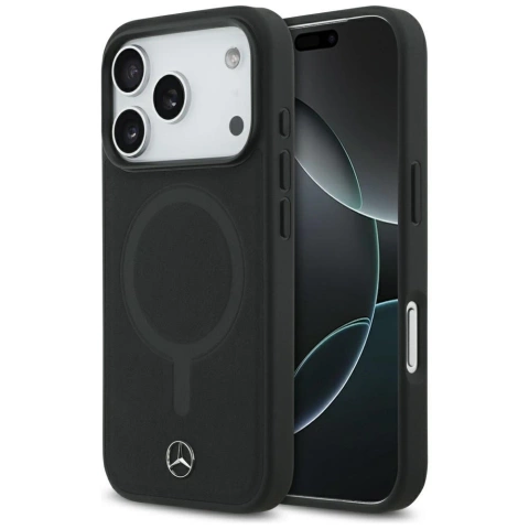 Etui do iPhone 17 Pro Mercedes-Benz Smooth Leather MagSafe Black