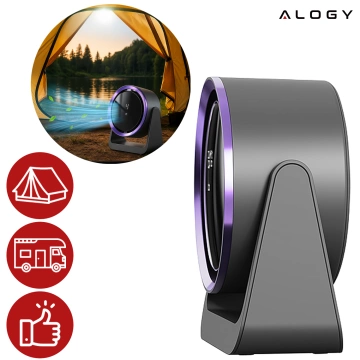 Fan Desk Fan Standing Small Circulator with Clip Cordless Handheld 500mAh USB-C Alogy White