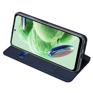 Dux Ducis Skin Pro Hülle für Xiaomi Redmi Note 12 Pro / Poco X5 Pro 5G Cover Flip Card Wallet Stand Blau