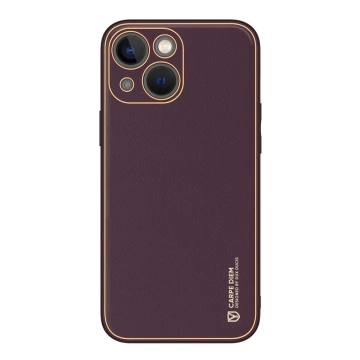 Dux Ducis Yolo puzdro iPhone 14 Plus elegantný kryt z ekologickej kože fialovej farby