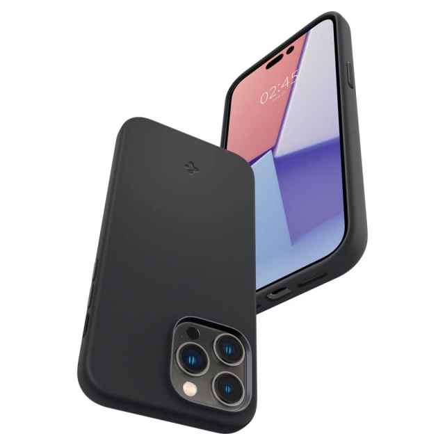 Etui Spigen Silicone Fit Mag MagSafe für Apple iPhone 14 Pro Schwarz