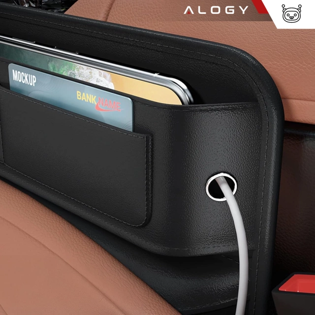 Alogy Car Front Seat Storage Box Black