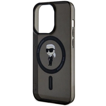 Karl Lagerfeld IML Ikonik MagSafe Hülle für iPhone 15 Pro Max – Schwarz