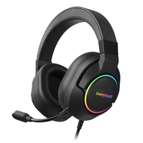 Tronsmart Sparkle RGB Wired Over-Ear USB Gaming Headphones with Mic and Remote Black (467600)