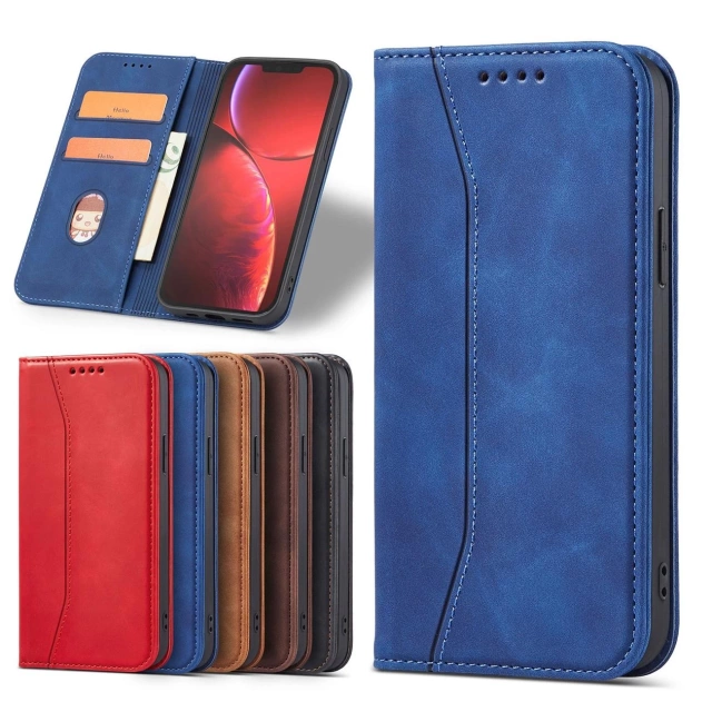 Magnet Fancy Case Чохол для iPhone 13 Pro Max Pouch Card Wallet Card Holder Blue