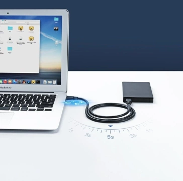 Uzelený kábel USB 2.0 (samec) - kábel USB 2.0 (samec) 0,5 m čierny (US128 10308)