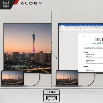 HUB splitter Alogy Adaptér pre počítačový notebook s USB-C na 3x USB-A 2.0 1x USB-A 3.0 sivý